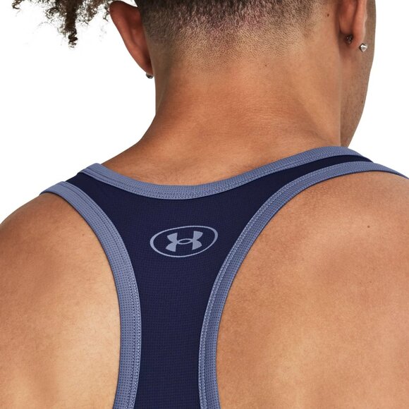 $55 UNDER ARMOUR PROJECT ROCK GYM TANK TRAINING 1380109-410 NAVY/HUSHED BLUE 2XL - Picture 3 of 6